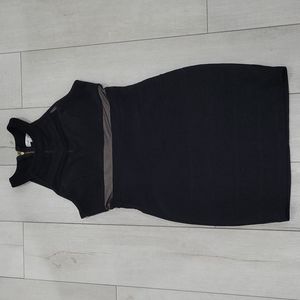 Womens XL Bodycon Emerald Sundae Black Bodycon Halter Neckline Dress